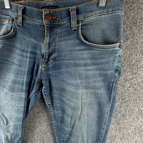 Nudie Jeans Men Denim Jeans 31x32 Tight Terry Steel Navy Stretch ACTL 31X31 - Picture 3 of 16